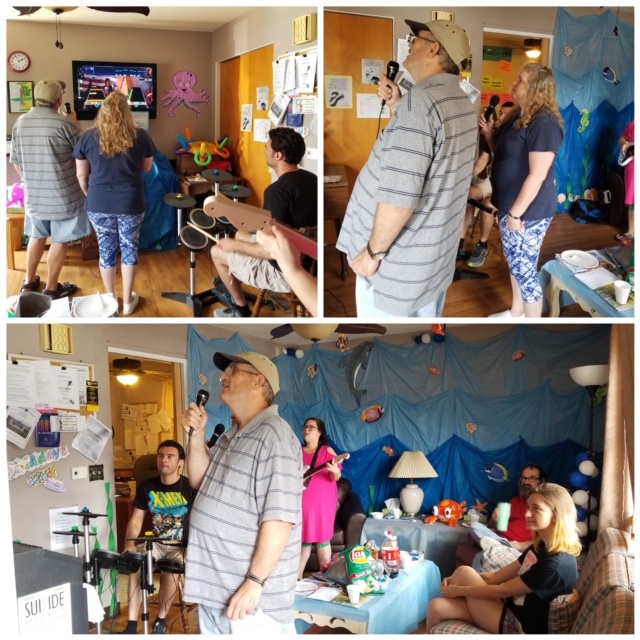 Rock Band activity at Hanover Supportive Living 2&3 office Rock Band activity at Hanover Supportive Living 2&3 office